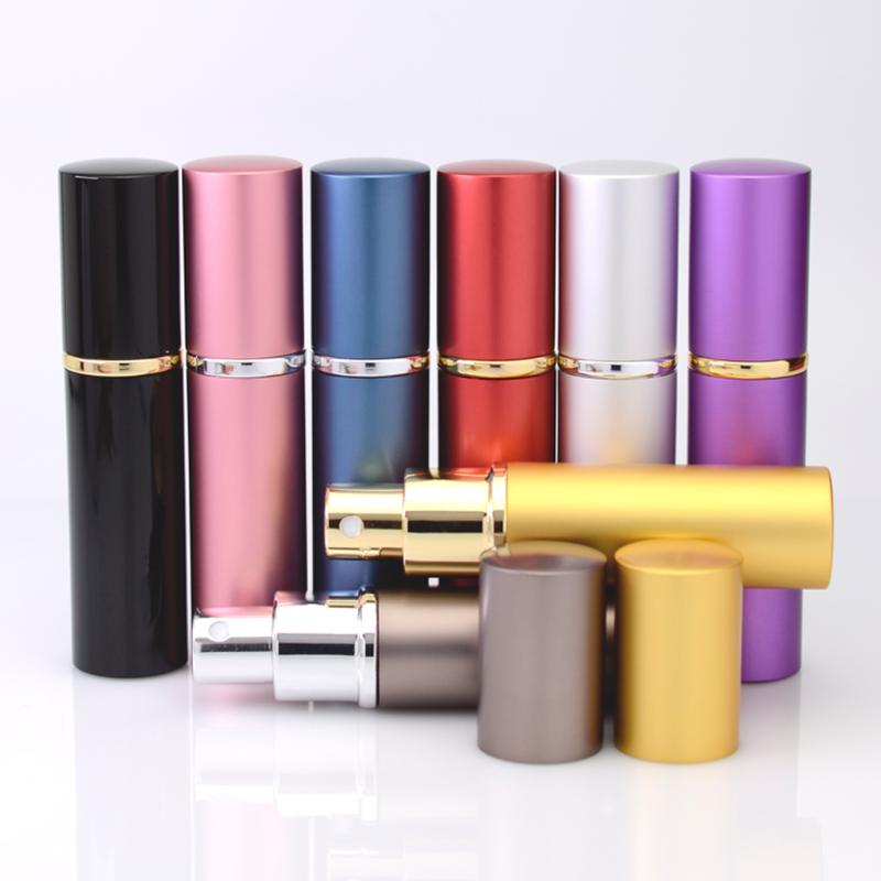 

10 ML Perfume Bottle Portable Spray Bottle empty cosmetic containers with Glass liner Anodized aluminum atomizer perfume spray