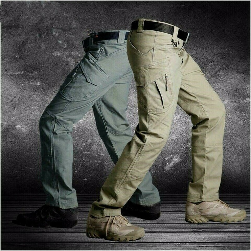 

Men Tactical Cargo Pants Swat Army Training Hiking Hunting Trousers, Black