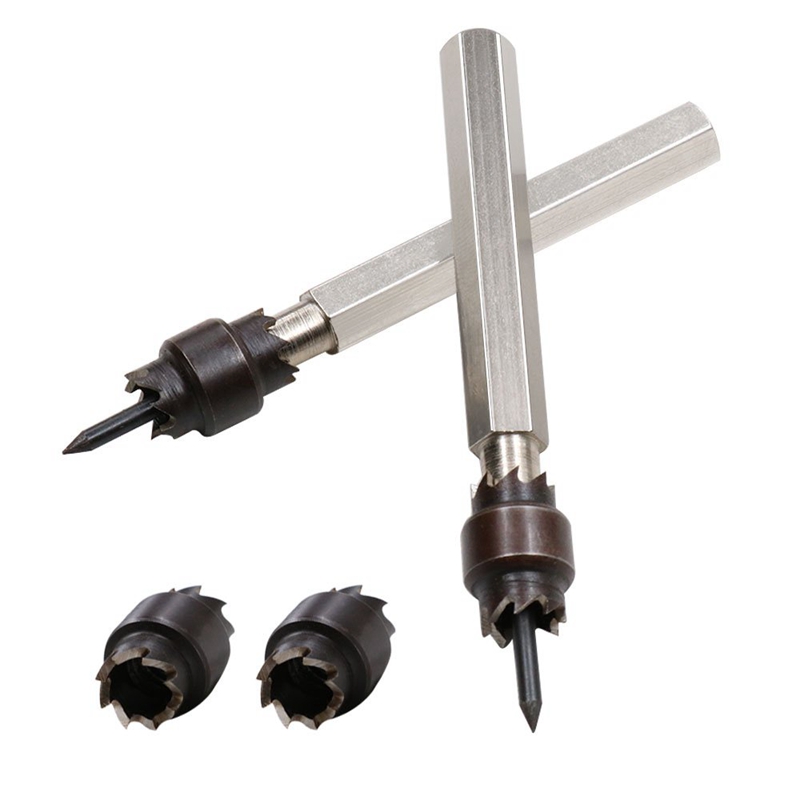 1PC double tête de coupe feuille Nibbler Hole Saw Cutter perceuse outil Tackle METAL