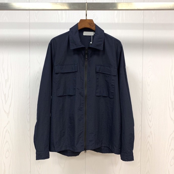 

#8322 Sports Casual Jackets for Men Men's Nylon Double Pocket Jacket With 4 Colors Green Blue Black Khaki Size -2XL