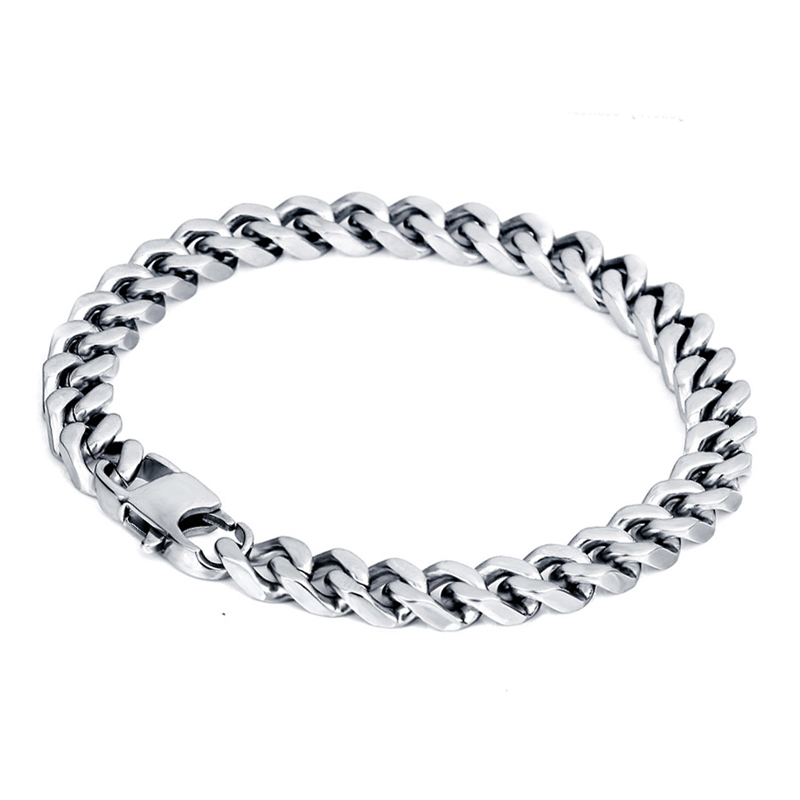 

chain on hand silver bracelet men stainless steel Steampunk hip hop bracelet charm gold chain gifts for man accessories