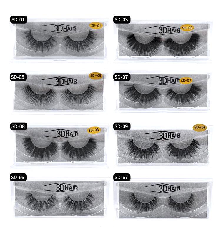 Multistyles 3d Vison Cheveux Faux Cils 100% Épais vrai vison CHEVEUX faux cils naturel Extension faux Cils livraison gratuite
