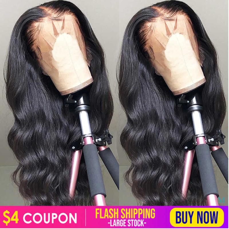 

Peruvian Body Wave Lace Front Wigs Natural Hairline With Baby Hair 150% Remy Hair Lace Wigs 13x6 Front Human, As pic