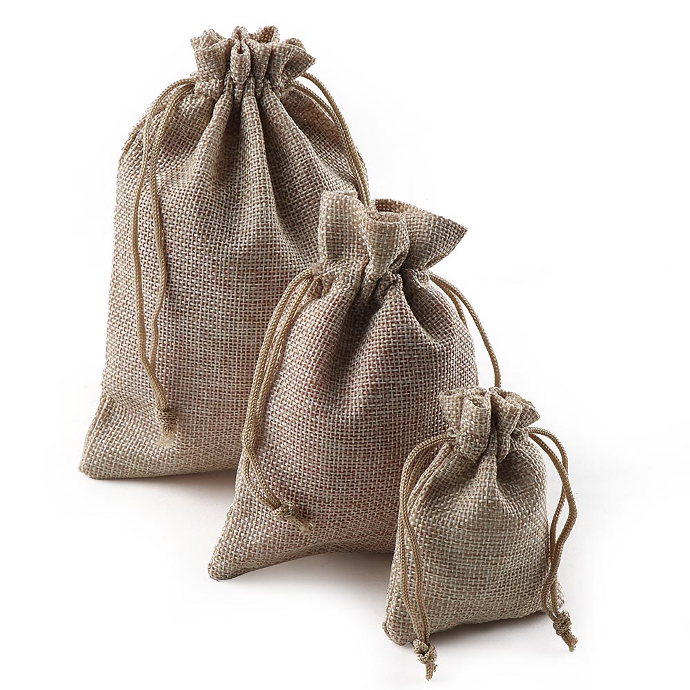 

10PCS Burlap Drawstring Gift Bags Sacks Wedding Birthday Party Favors Bags