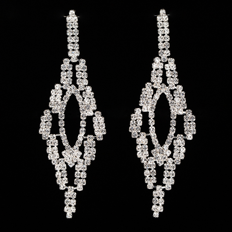 

Woman Exaggeration Diamond Micro Zircon Ear Nail Alloy Earring