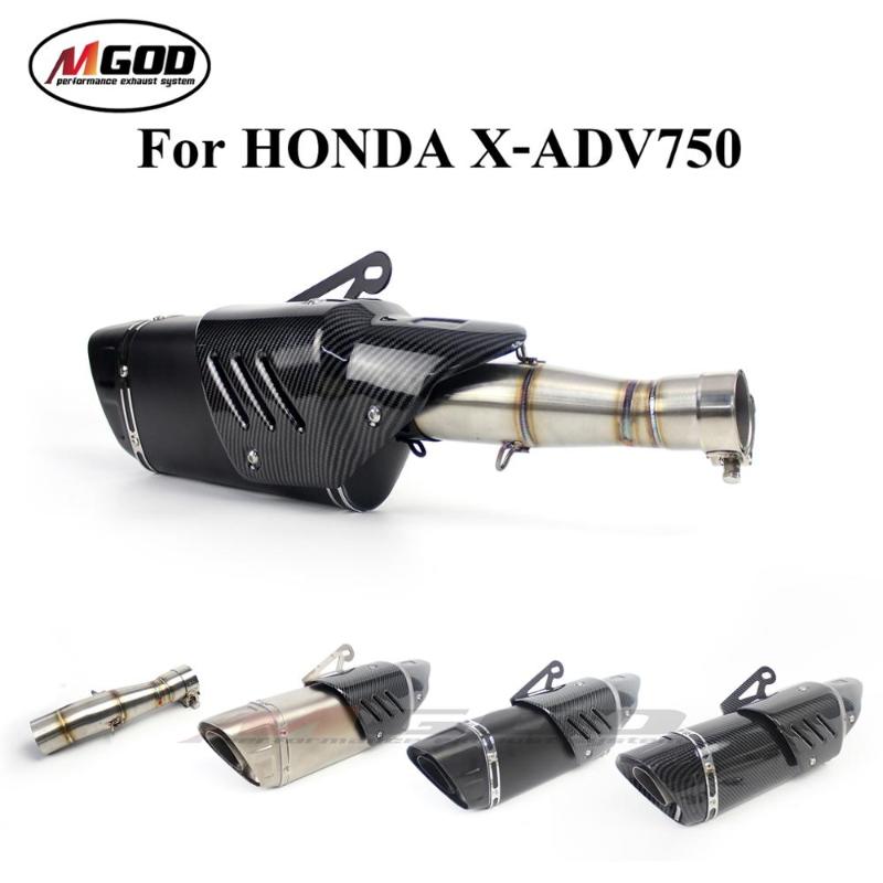 

Slip-On 51mm Motorcycle Exhaust Akrapovic Escape Moto Header Front Link Pipe Muffler For X-750 X 750 X- XADV 750 Racing