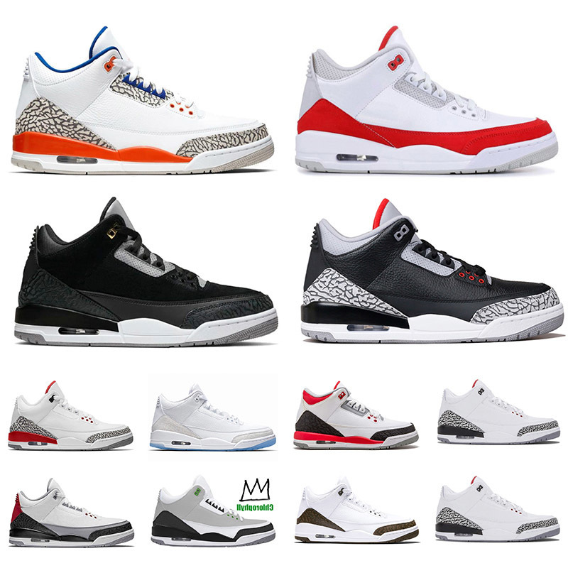 Hotsale Arrivals 3 III Knicks Rivals Men Basketball Shoes Jumpman TINKER SP BLACK New White CEMENT Mens Trainers Sneakers