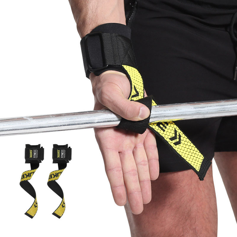 

AOLIKES 1 Pair Weight Lifting Wrist Bar Straps Bodybuilding Support Wraps Belt Wrist Protection Free Size Adjustable