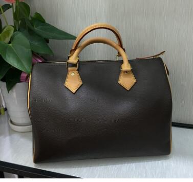 

2019 new hot fashion messenger bag Classic Style women bag Shoulder Bags Lady Totes handbags Speedy With Shoulder Strap, Dust Bag, White grid