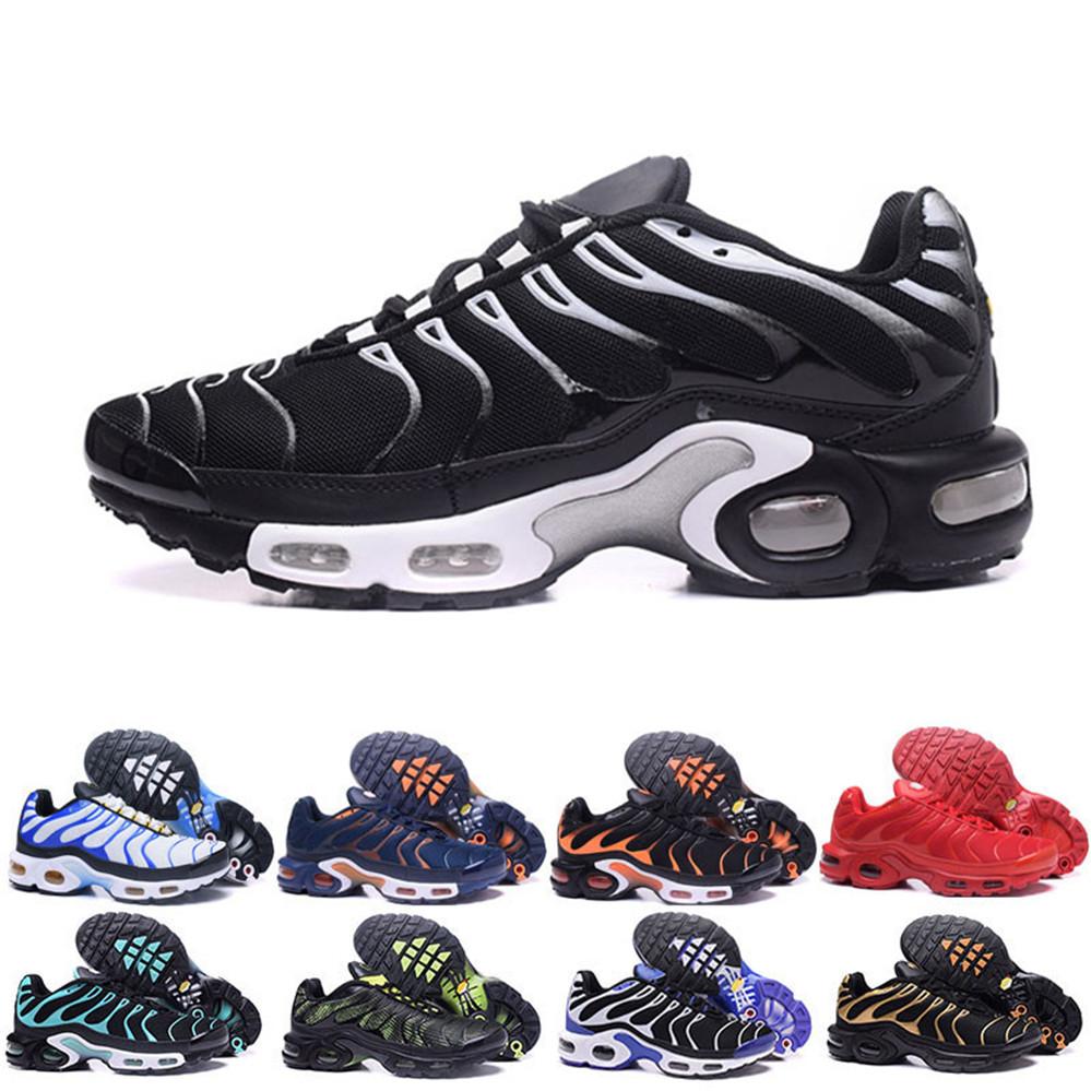 

Discount Brand Sports Running Shoes New Cushion TN Men Black White Red Mens Runner Sneakers Man Trainers Tennis Shoes