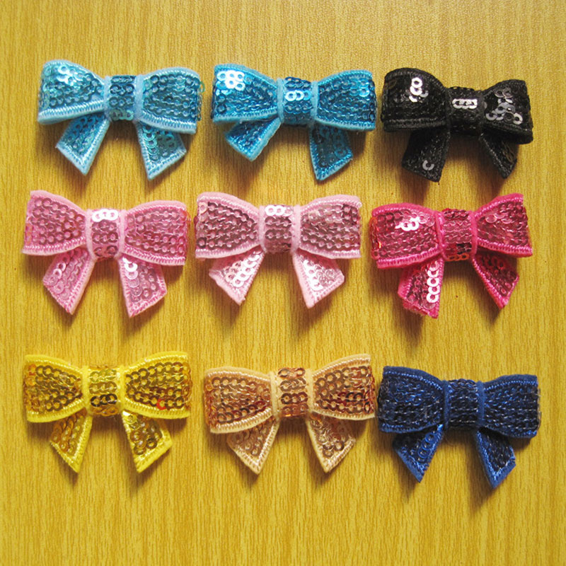 

New sequin Bowknots DIY Clothing Accessories For Baby Girl Headbands Hair Clips Girls Corsage Flower Hair Accessories Photography props, Mixed color