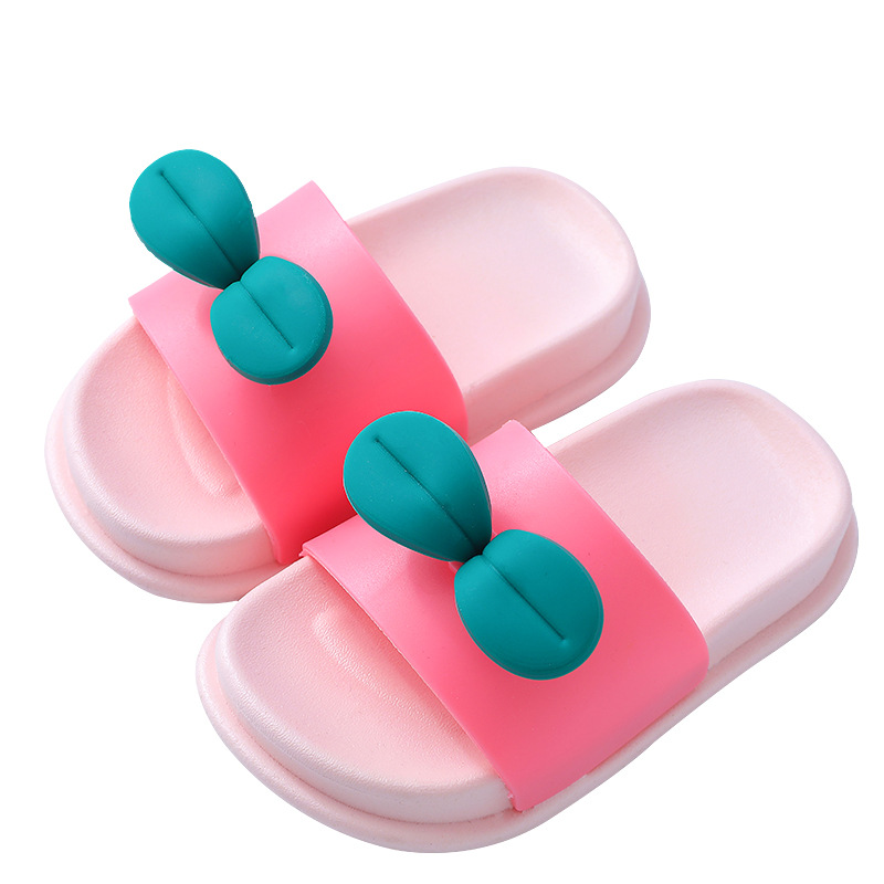 

Summer Germination Children's Slippers for Boys Girls Slippers Soft Bottom Non-slip Beach Sandals Kids Home Bathroom Flip Flops, Orange