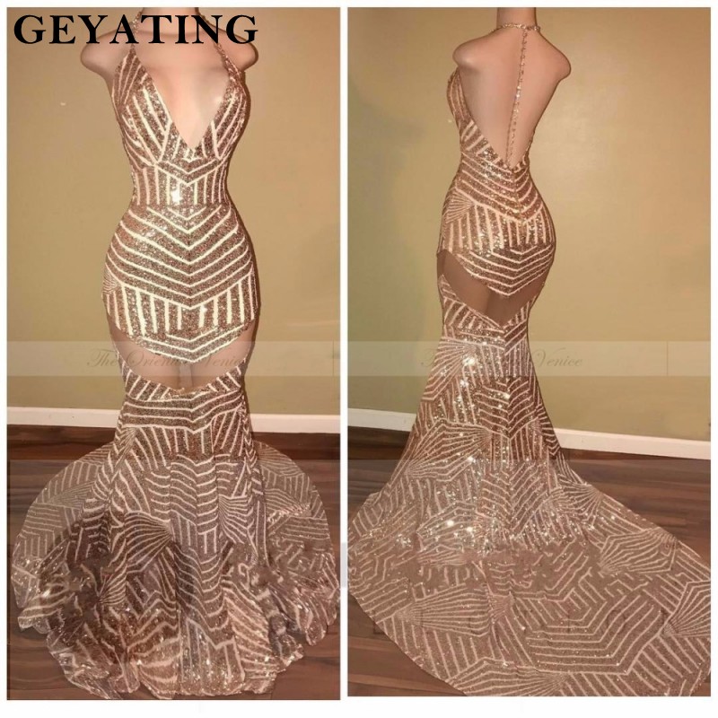 rose gold jumpsuit with train