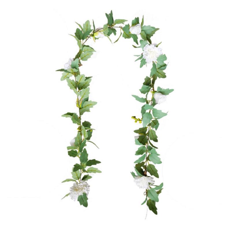 

Hanging Artificial Rose Flower Garland Greenery Vine Silk Floral Vine DIY Home Wedding Arch Wall Craft Arrangement Decorations