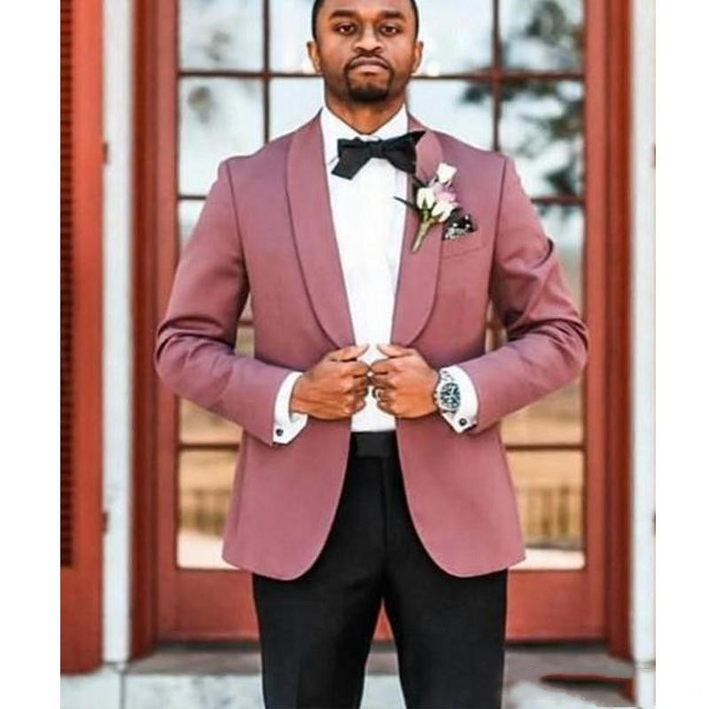 

Handsome Groomsmen Shawl Lapel Groom Tuxedos Mens Wedding Dress Man Jacket Blazer Prom Dinner 2 Piece Suit(Jacket+Pants+Tie) 388, Same as image