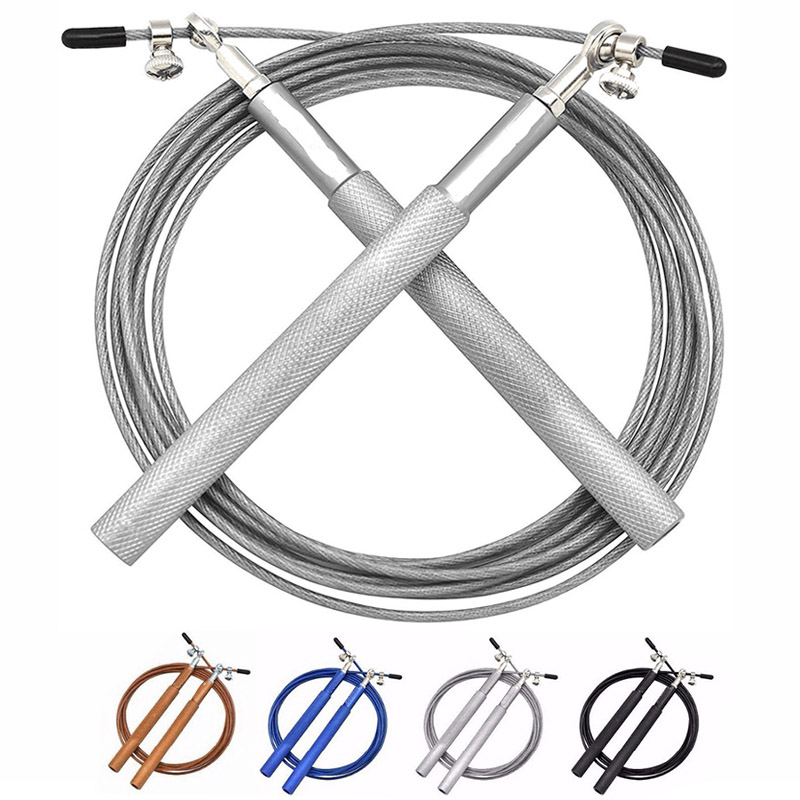 

Metal Handle Weight Skip Rope Jump Rope Crossfit Speed Fitness Equipment Training Professional Stainless Steel Wire Gym Sports