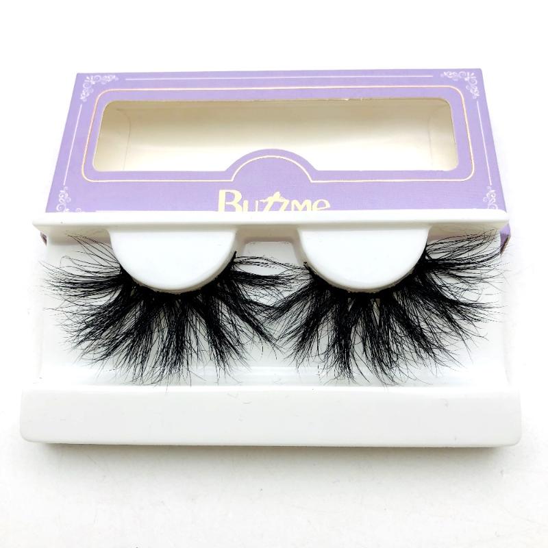 

High quality 3D real mink 25mm lashes mink strip custom packaging paper box