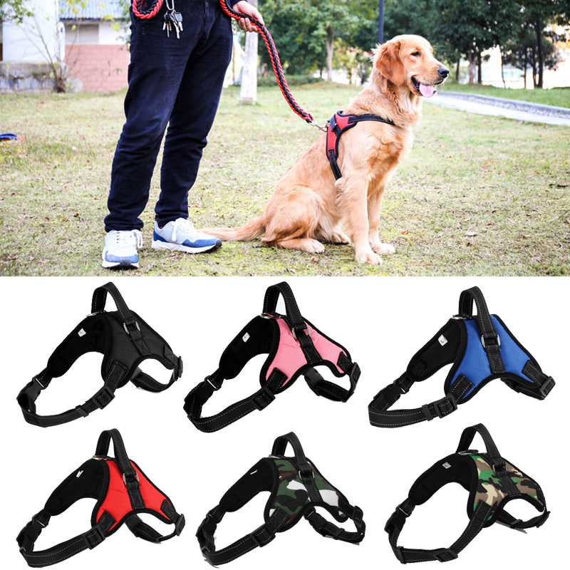 

Dog Harness Vest Leash Soft Adjustable Belt Harness Dog Clothes Walk Training Out Collar Hand Strap for Small Medium Large