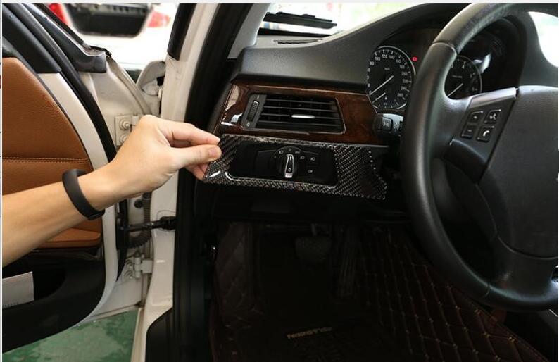 

Real Carbon Fiber Driver Side Air Conditioning Frame Stickers For E90 E92 3 Series 2005-2012 Right Hand Drive Accessories