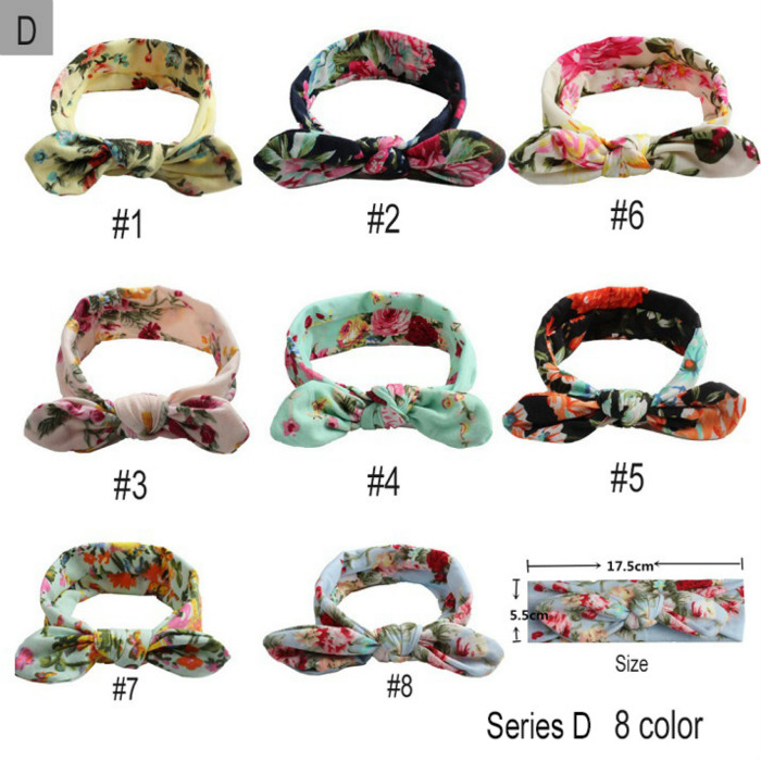 

New Children's Baby Accessories Explosion Fashion Print Cross Hair Band Headband Baby Simple Bohemian Hair Accessories Hot Sell, #1