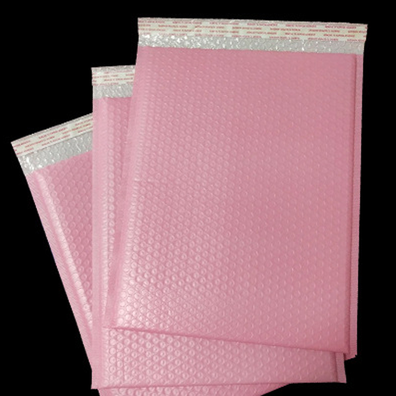 

50Pcs 3 sizes Pink Plastic Bubble Bag Self Sealing Bubble Envelope Waterproof Poly Mailer Shipping Mailing Bags Business Supply