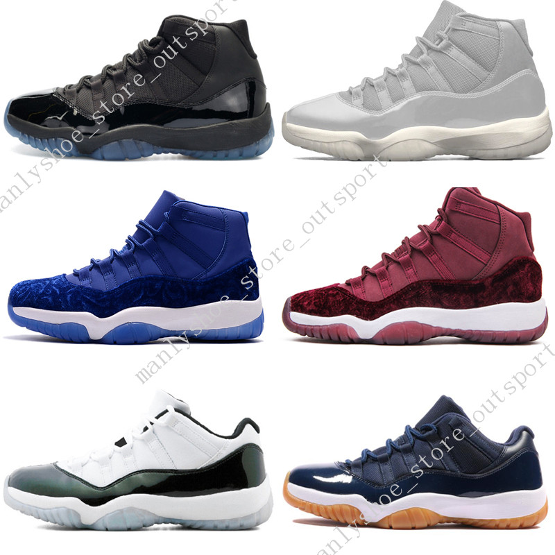 11 11s Cap and Gown Prom Night Mens Basketball Shoes Gym Red Bred PRM Heiress Barons Gamma Blue Concord men Sport Sneakers trainers WOMENS