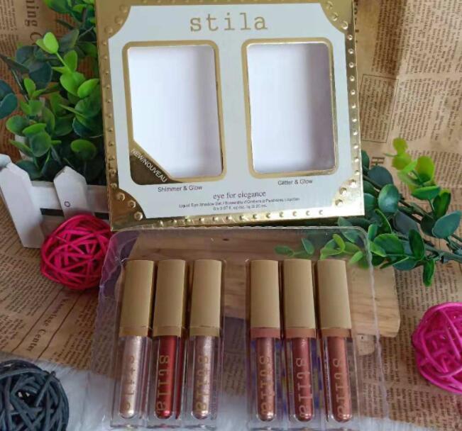 

6 Colors Stila Eye For Elegance Makeup Limited Edition Liquid Eyeshadow Set Cosmetics Earth color Eyeshadow Makeup set, Mixed color