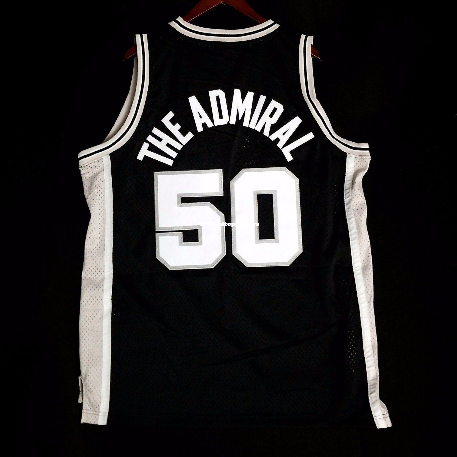 

100% Stitched David The Admiral Robinson #50 Soul vest Sewn Jersey Black Mens Vest Size XS-6XL Stitched basketball Jerseys Ncaa