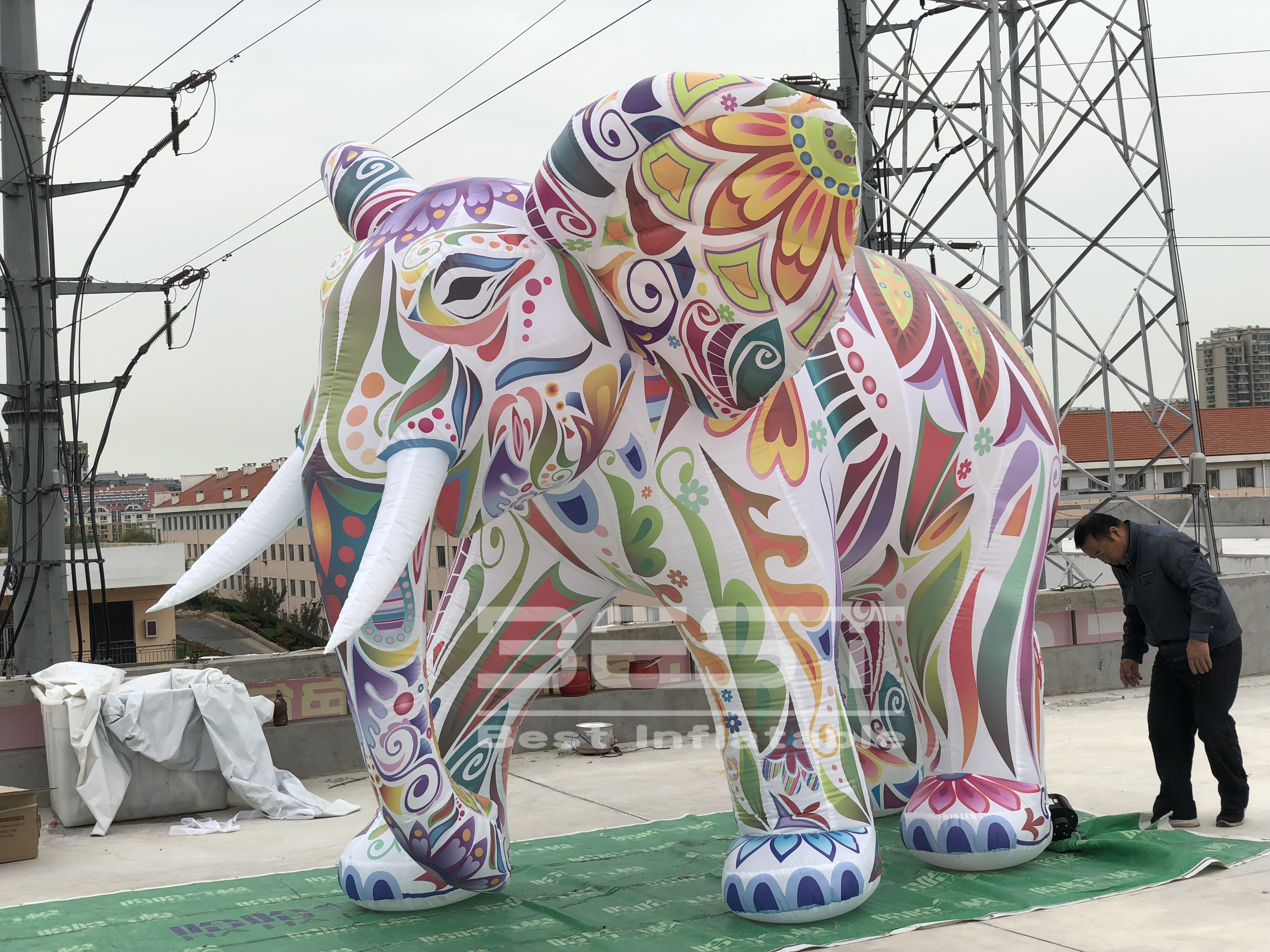 

Advertising Colorful Elephant Inflatable Customized Giant Inflatable Elephant For Promotion Outdoor parade or club decoration events party