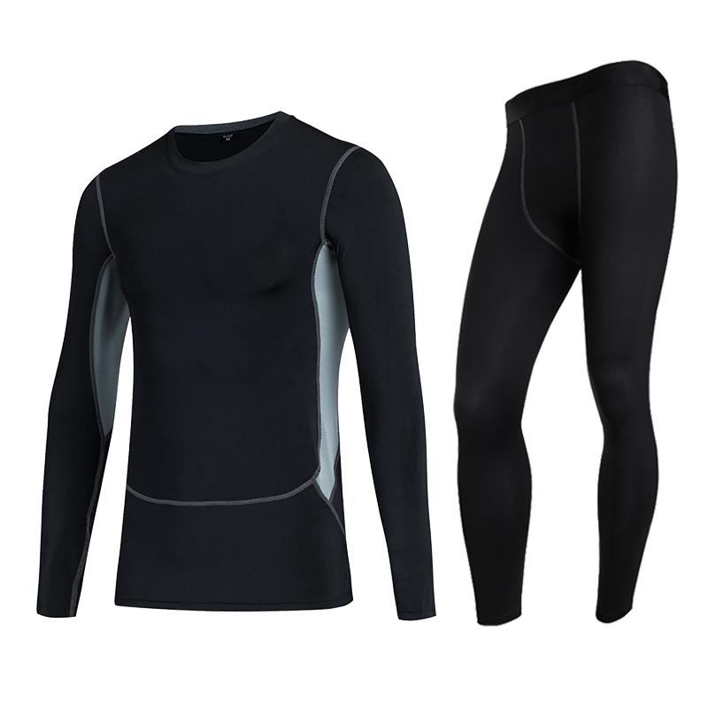 

Compression Quick Dry Running Set Tracksuit Men Fitness Tight Long Sleeve T-Shirt Pant Men'S Suit Gym Running Demix Sport Suit, Green