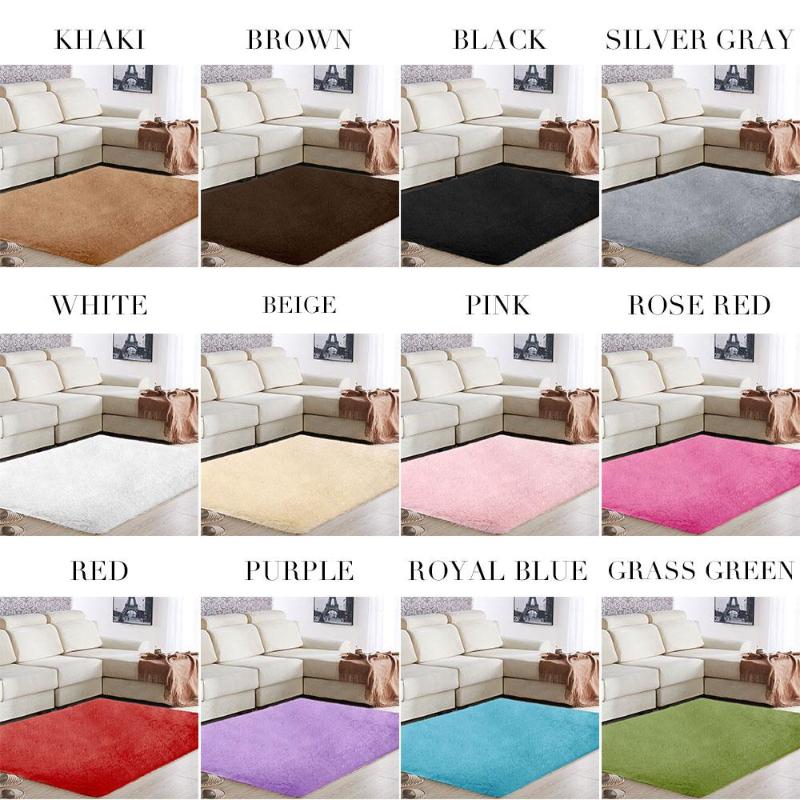 

Fluffy Rugs Area Rug Carpet Floor Bright Shaggy Warm Anti-Skid Polyester Fiber 140x70cm Multicolored Decoration Dining Room, Red