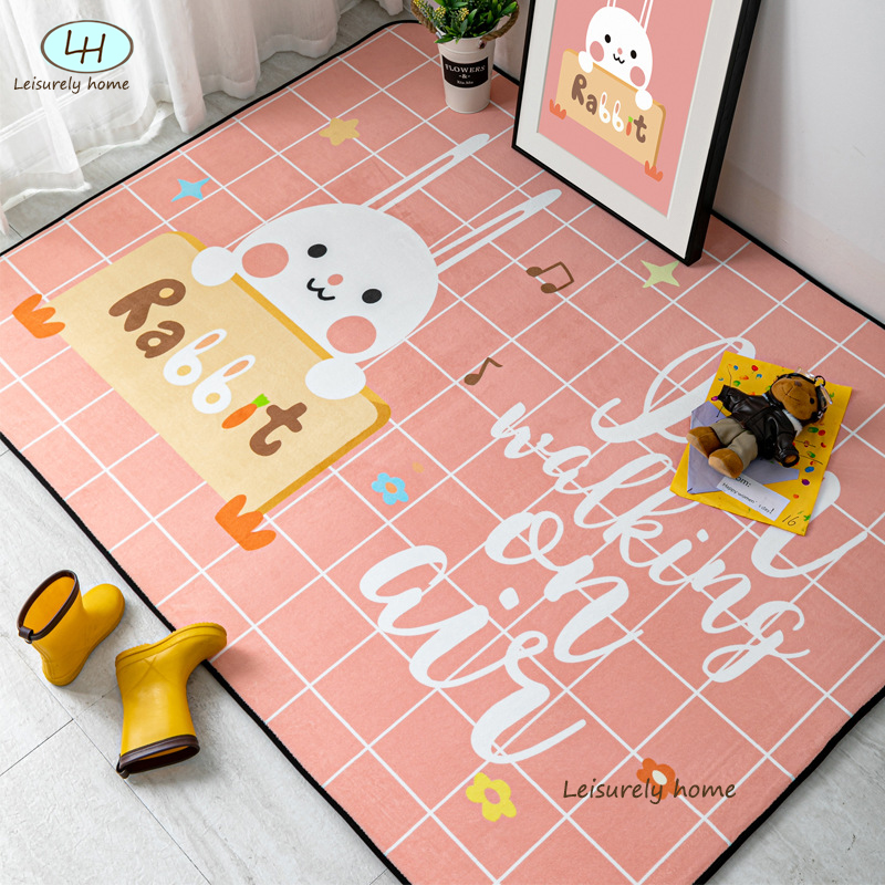 

Animal Patterns Coral Velvet Baby Crawl Kid Play Living room Bedroom Study Decorative Warming Room