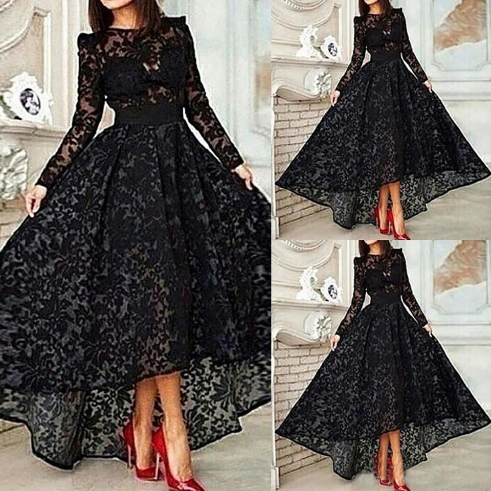 lace long frock designs