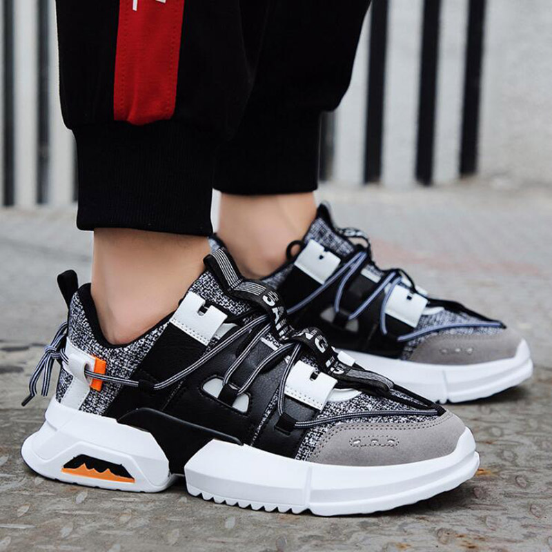 

New Hot Selling Men Running Shoes Mens Black Outdoor Shoes White Mesh Sports Sneakers Free Shipping Size 40-44