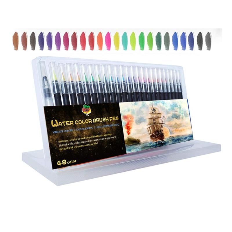 

Water Color brush pens Marker Set With Soft Tip Professional Painting Drawing Coloring Art Supplies