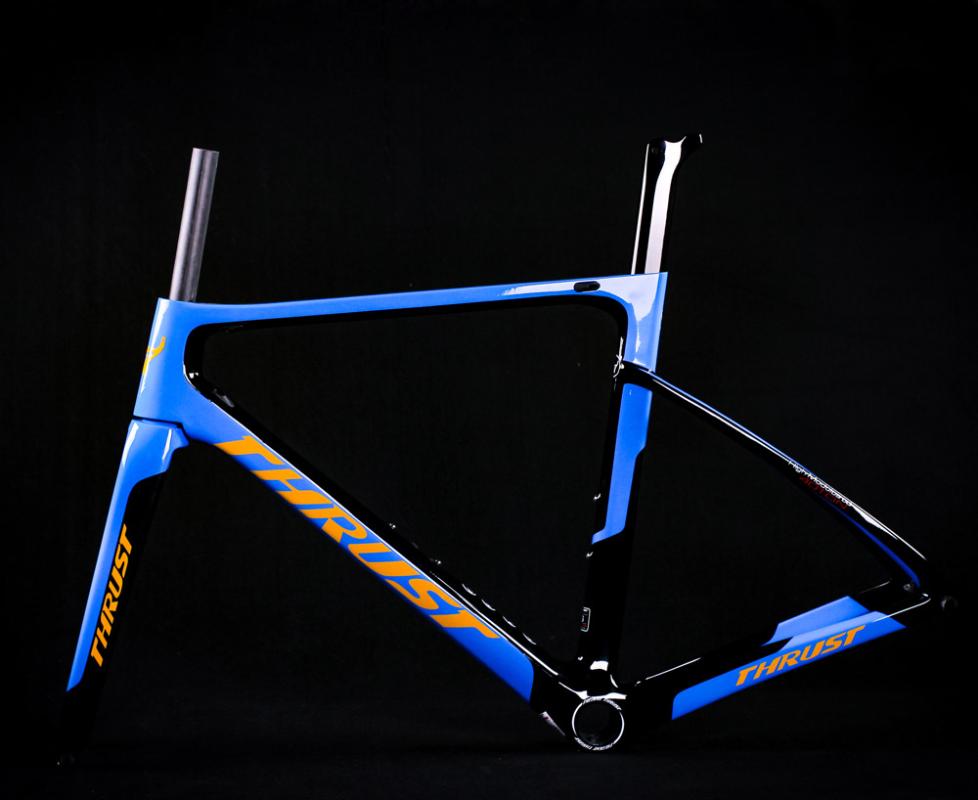

Bike Frames 2021 Thrust T800 Carbon Road Frame Cycling Bicycle Frameset Super Light 980g Di2/mechanical Racing, Black no logo