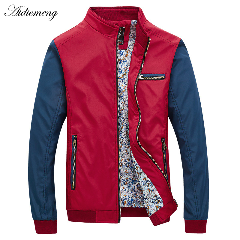 

Jacket Men 2018 New Arrival Autumn Fashion Men's Jacket Coat Solid Male For Men Casual Slim Overcoat Windbreaker, Sky blue