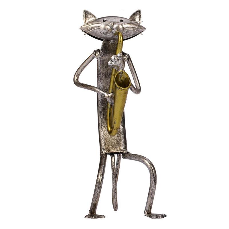 Fortune Cat Sculpture Iron Sculpture Abstract Sculpture Crafting Home Furnishing Articles Decoration Art Tooart Metal Cat Sculpture Statue Ornament