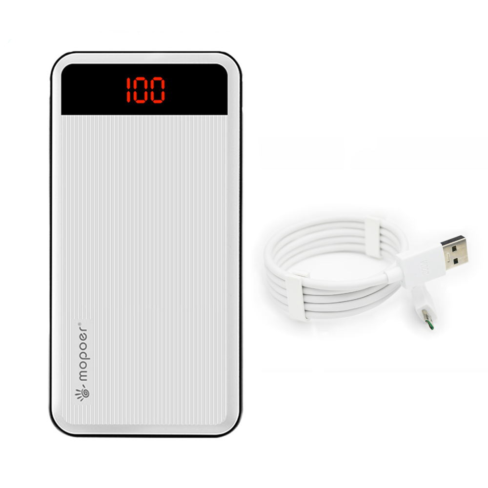 White with micro USB cable