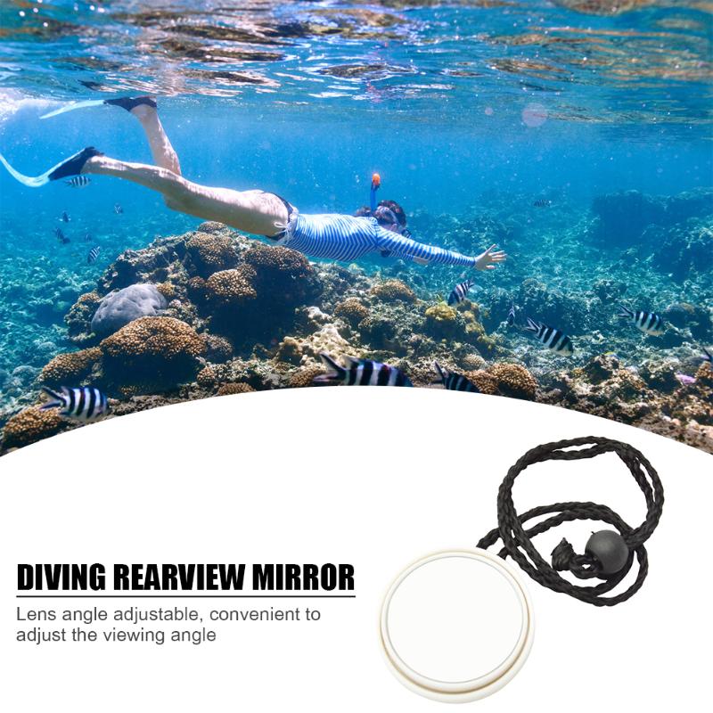 

Scuba Diving Adjustable Mirror Side Hanging Cave Boat Diving Gear with Lanyard for Outdoor Watering Playing Supply