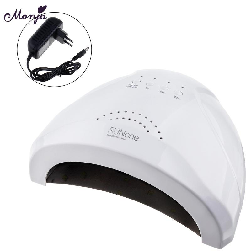 

SUNone 48W UV LED Lamp Nail Polish Dryer 30 Leds Fast Curing UV Gel Polish Auto Sensor Timer Nail Lamp Manicure Tool, Eu white