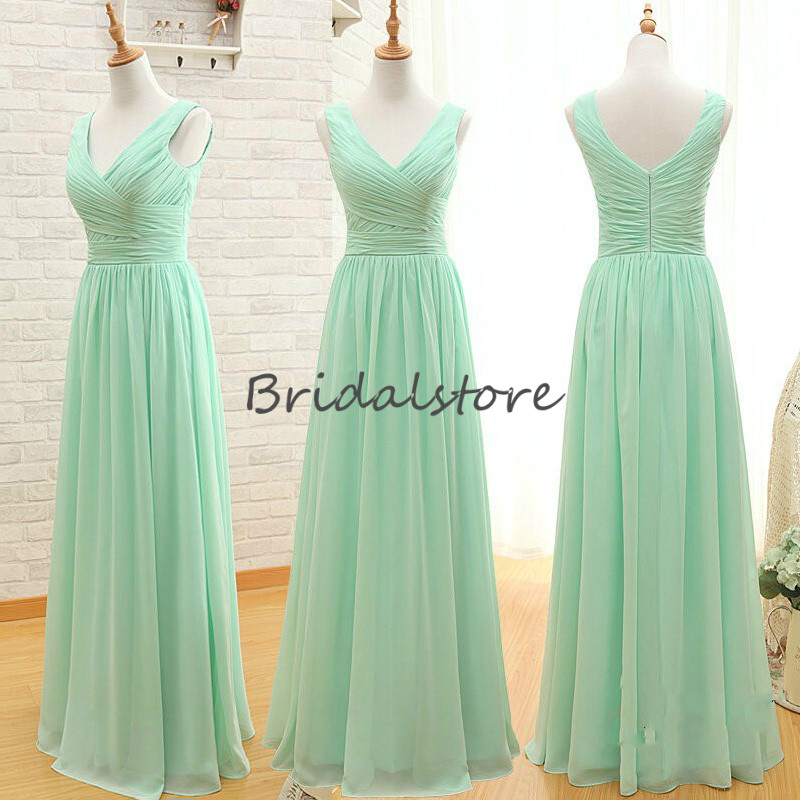 pastel mint green bridesmaid dresses