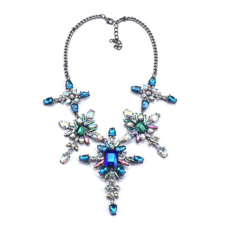 

2020 Crystal Statement Necklaces Pendants Women Large Collar Necklace Jewelry Female Boho Ethnic Maxi Necklace