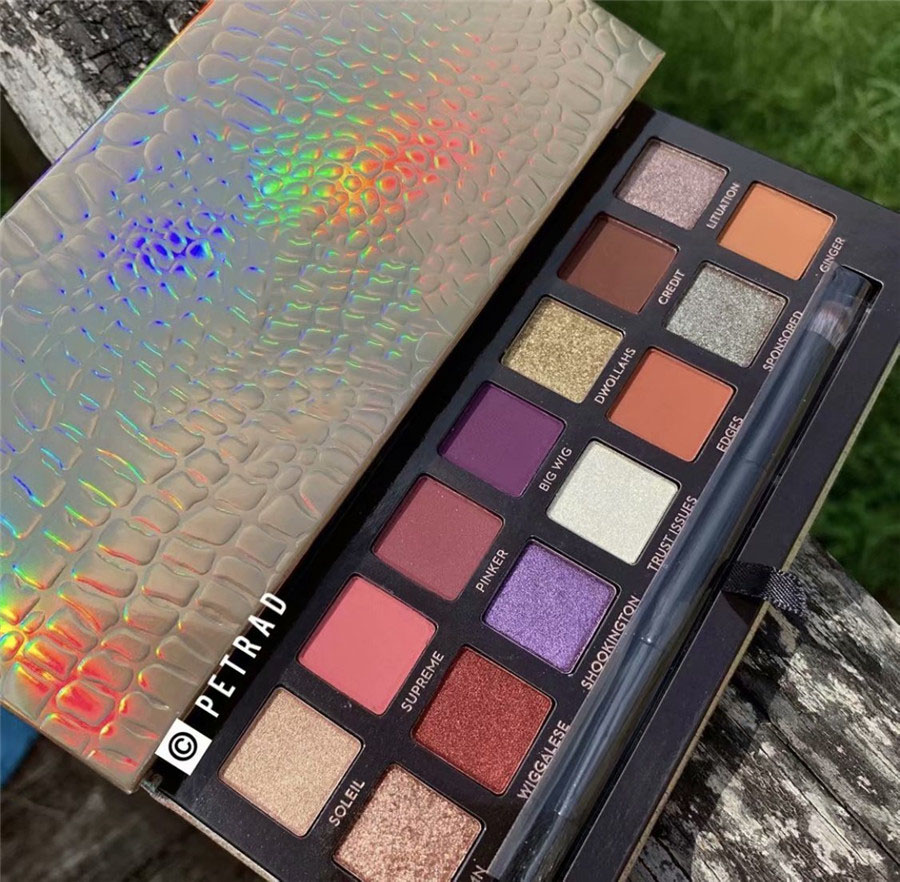 

DHL Free Makeup eye shadow Palette 14 colors limited eyeshadow with brush eyesshadow palette 8 Styles, Multi