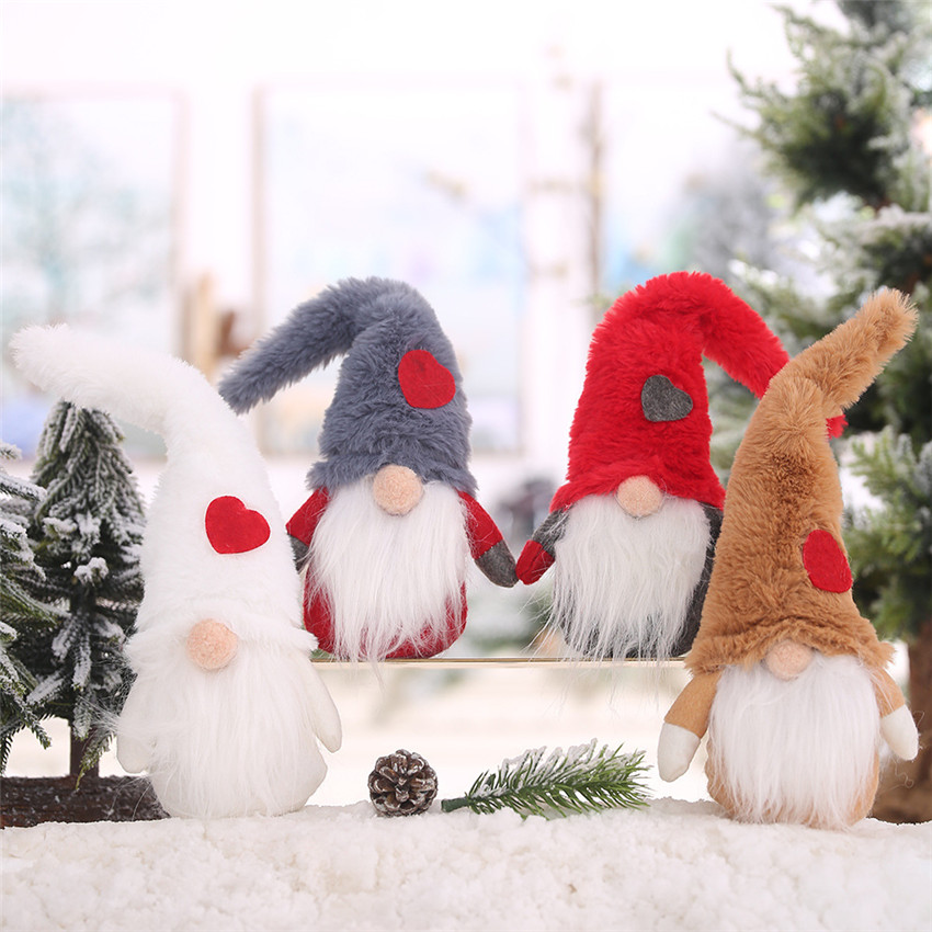

Christmas Plush Cap Faceless Doll Little Figurine Ornament Decoration Nordic Gnome Old Man Dolls Christmas home decor