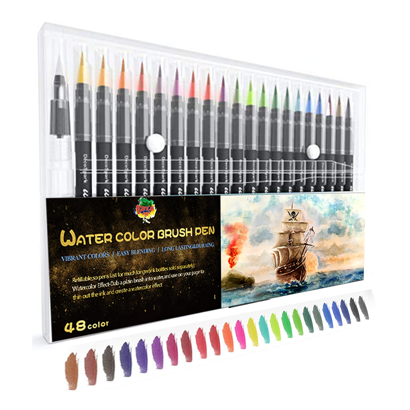 

Art Marker With Flexible Tip For Coloring Drawing Watercolor Brush Pens