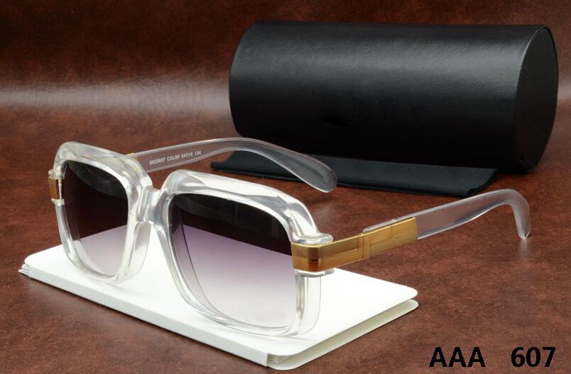 

NEW 607 High quality brand designer fashion men's fashion sunglasses female models retro style UV380 Sun Glasses Unisex original box A009
