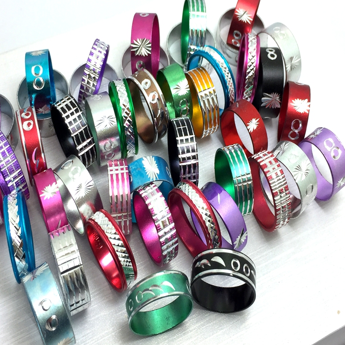 

wholesale 100Pcs assorted Metal rings fashion jewelry finger ring Women lady colorful rings