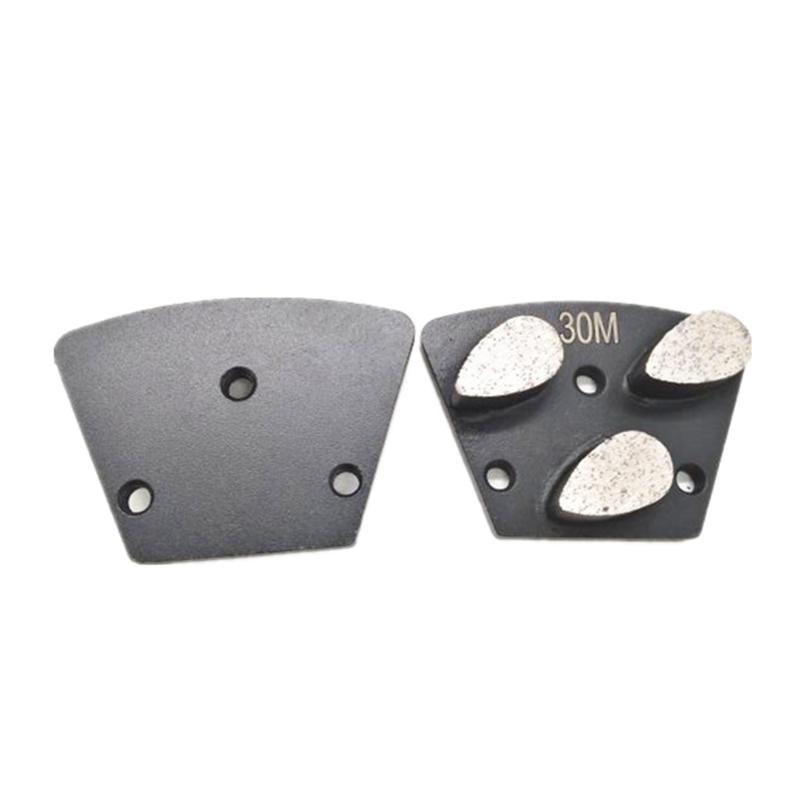 

GS56 Trapezoid Floor Grinding pads Three Drop Segments Concrete Tools Diamond Trapezoid Grinding Shoes for ASL Grinder 12PCS