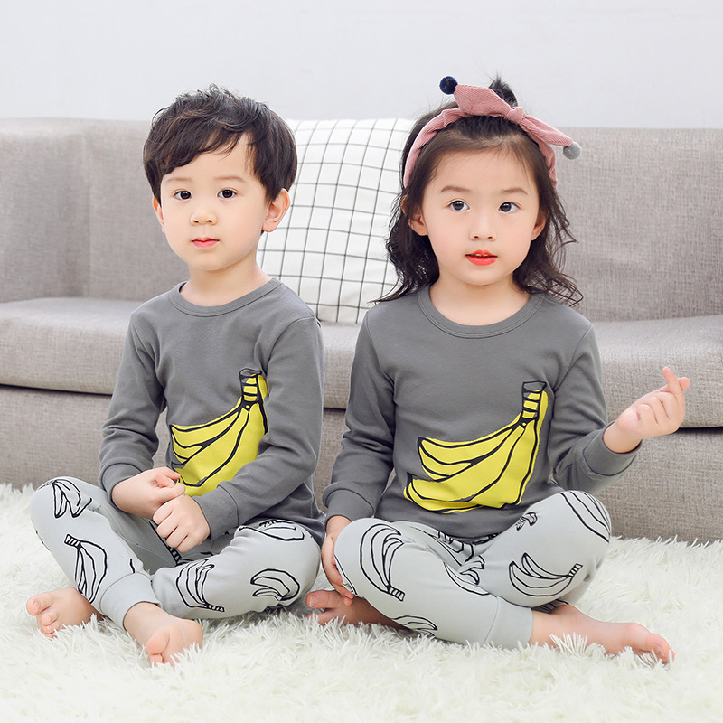

2020 Autumn Winter Baby Girls Clothes Cartoon Children's Pajamas Set Boy Pyjamas Kids Homewear Nightwear Kids Girl Boy Sleepwear, Short sleeve y-21